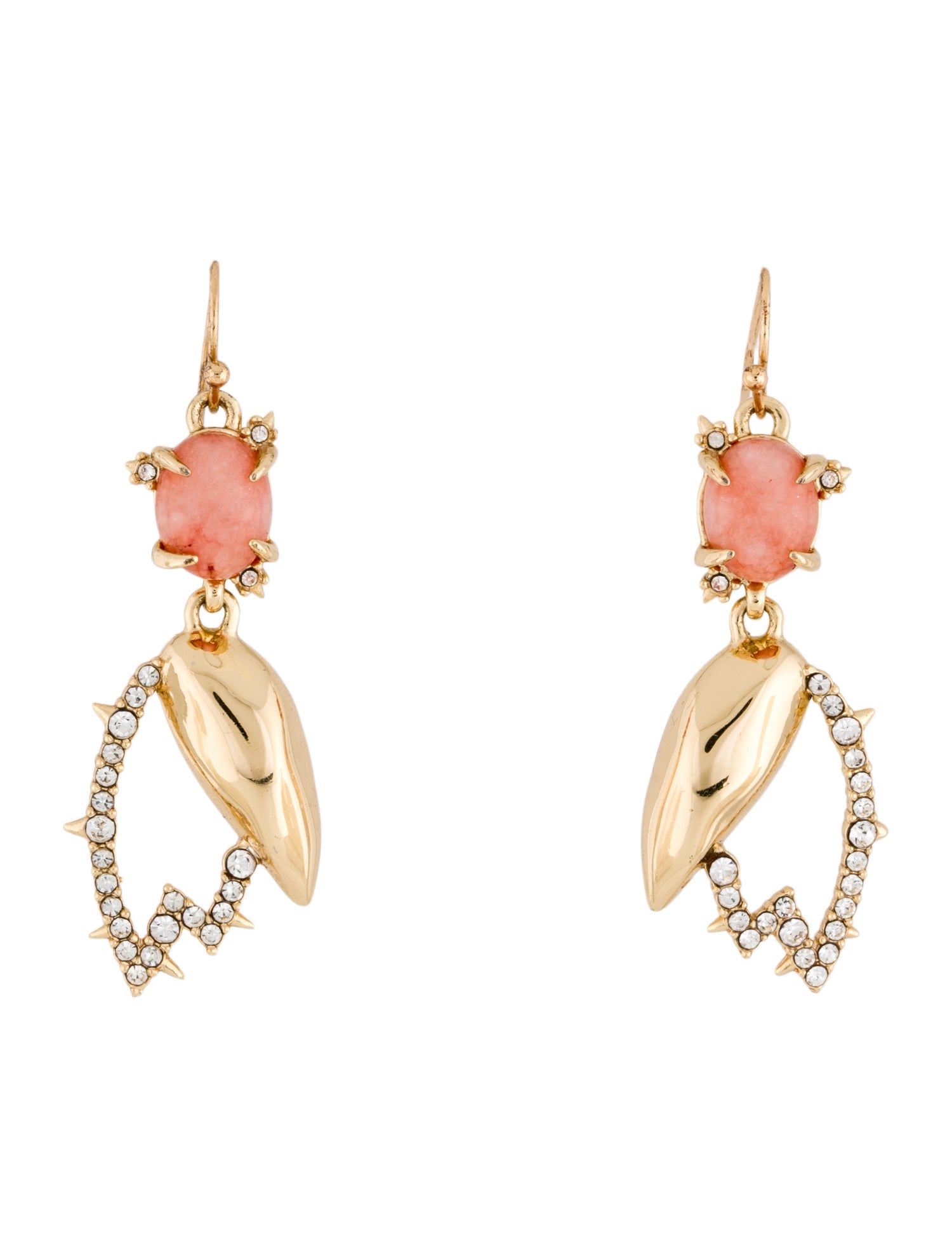 Alexis Bittar Crystal Encrusted Abstract Tulip Drop Earrings