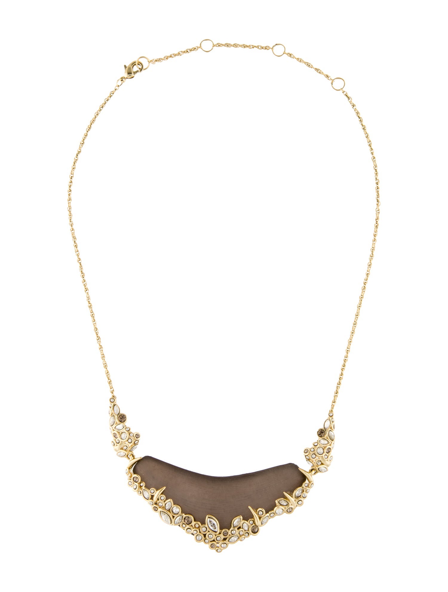 Alexis Bittar Crystal Encrusted Lucite Collar Necklace