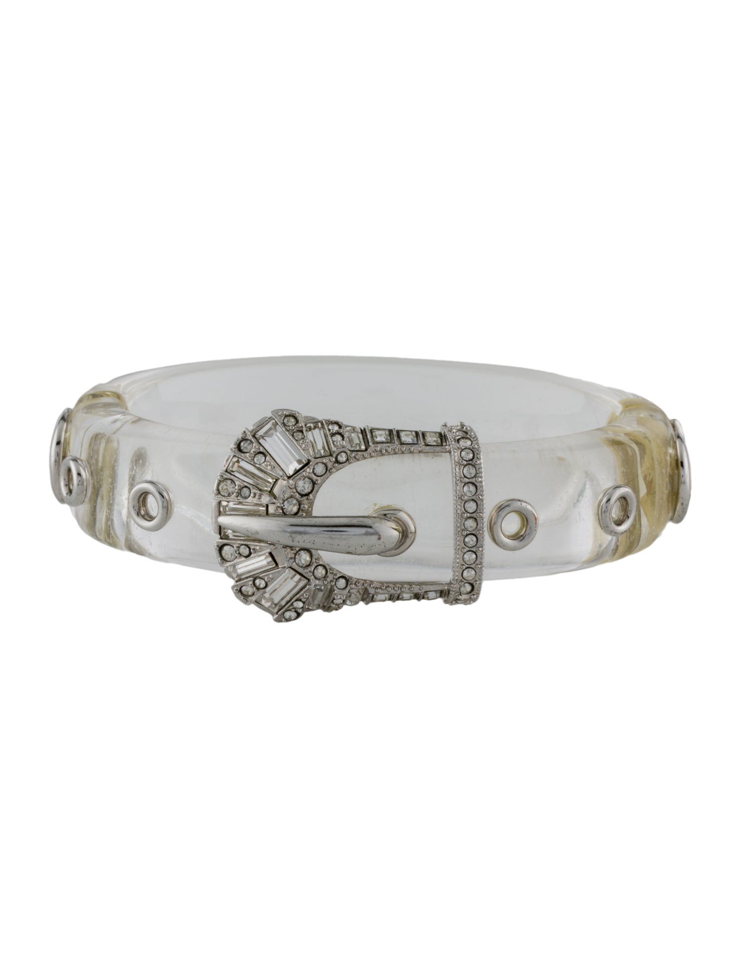 Alexis Bittar Crystal & Lucite Buckle Bracelet