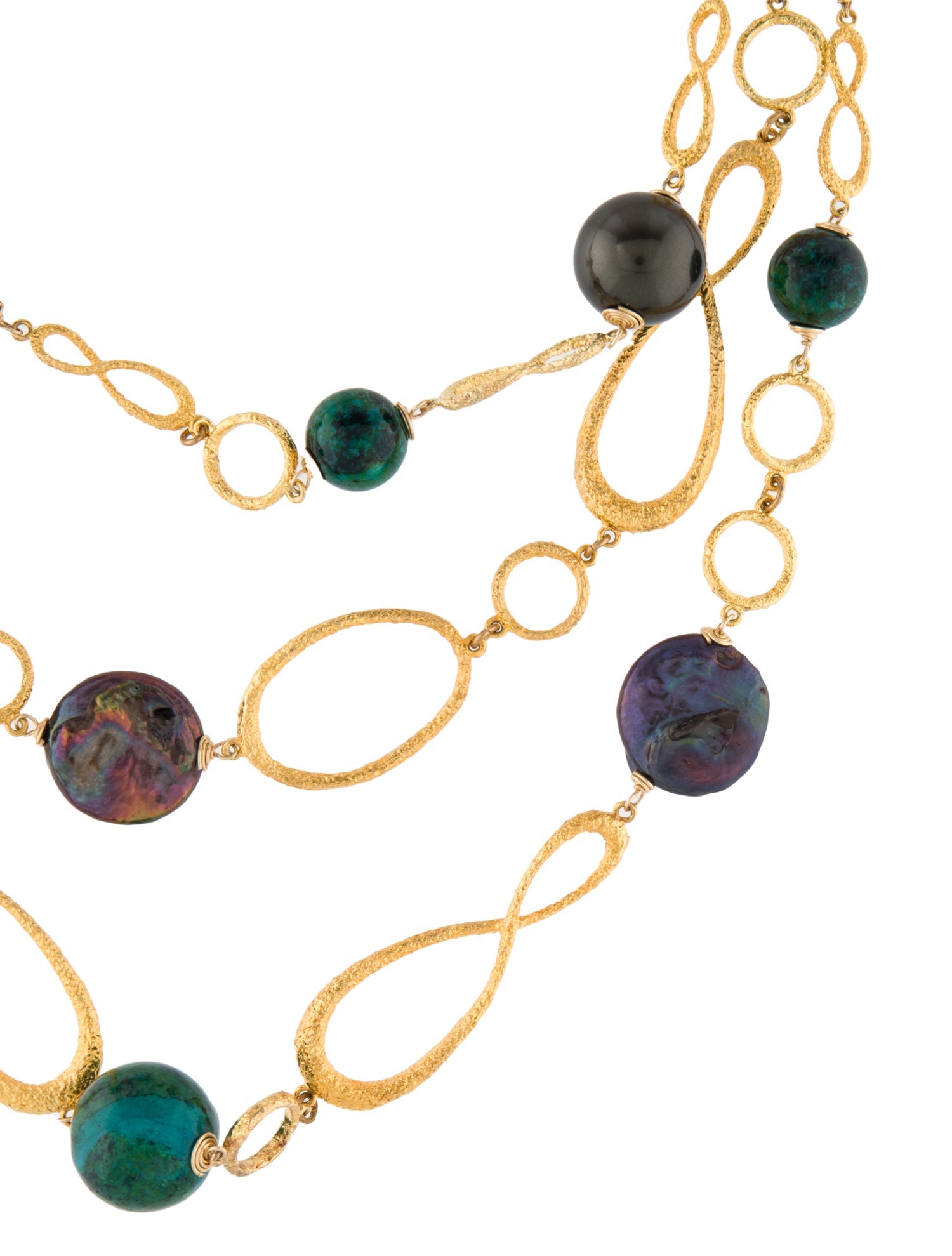 Alexis Bittar Dyed Pearl & Faux Pearl Multistrand Necklace