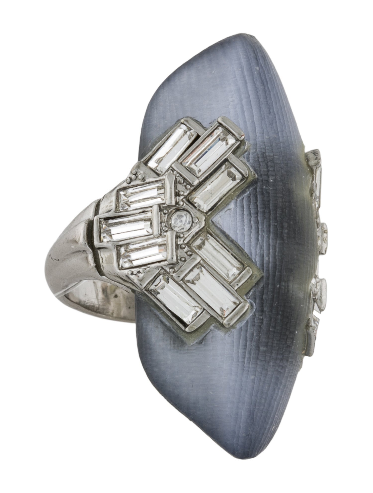 Alexis Bittar Crystal & Lucite Cocktail Ring