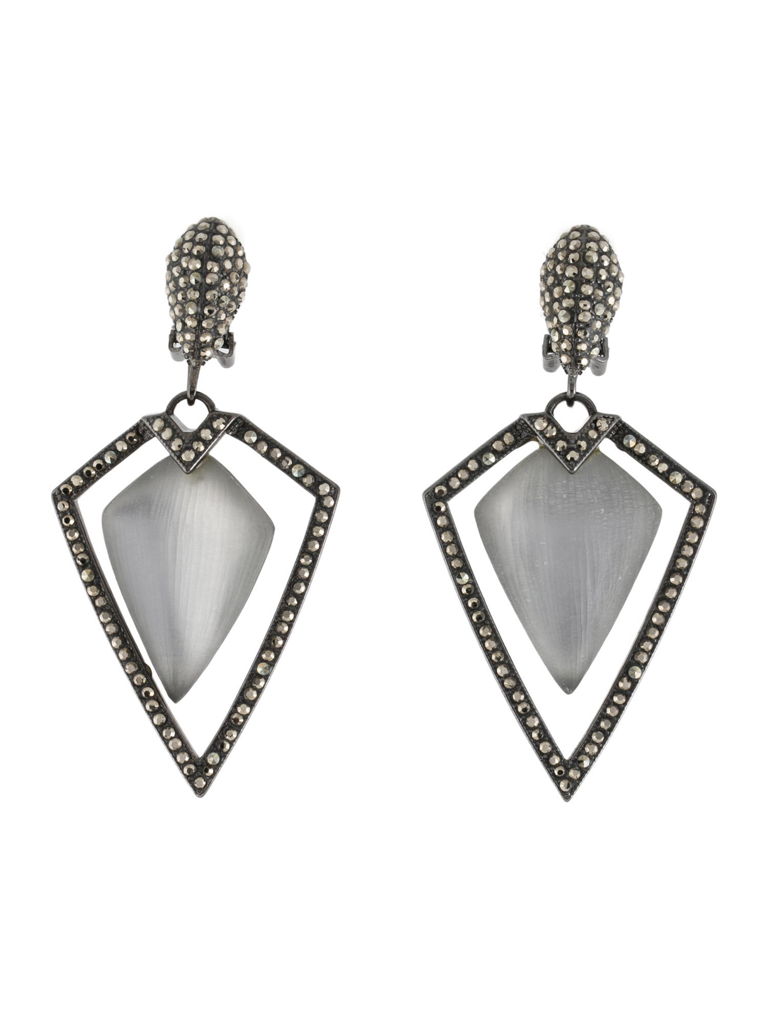 Alexis Bittar Crystal & Lucite Drop Earrings