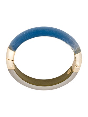 Alexis Bittar Lucite Two-Tone Hinged Bangle Bracelet