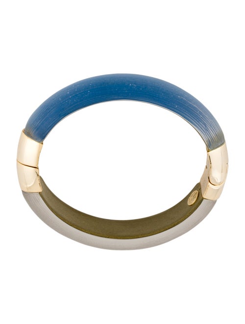 Alexis Bittar Lucite Two-Tone Hinged Bangle Bracelet