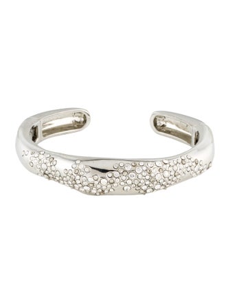 Alexis Bittar Crystal Encrusted Molten Hinged Cuff