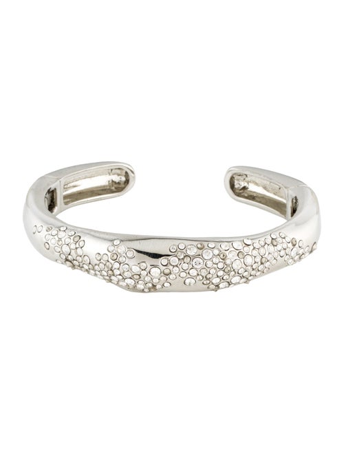 Alexis Bittar Crystal Encrusted Molten Hinged Cuff