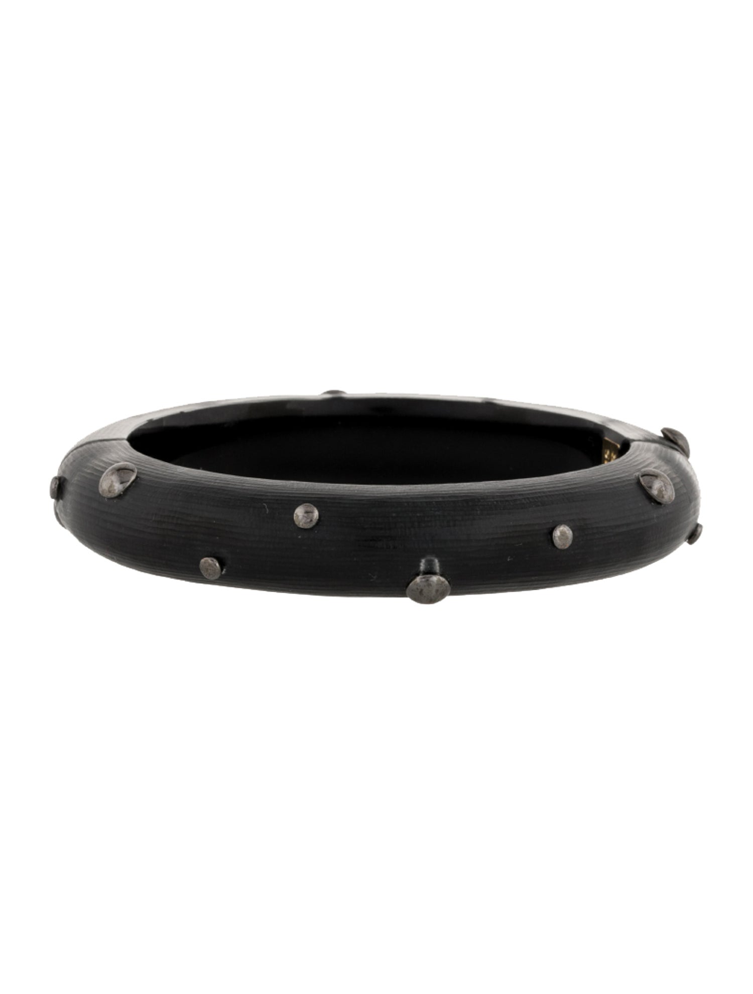 Alexis Bittar Lucite Studded Hinge Bangle Bracelet