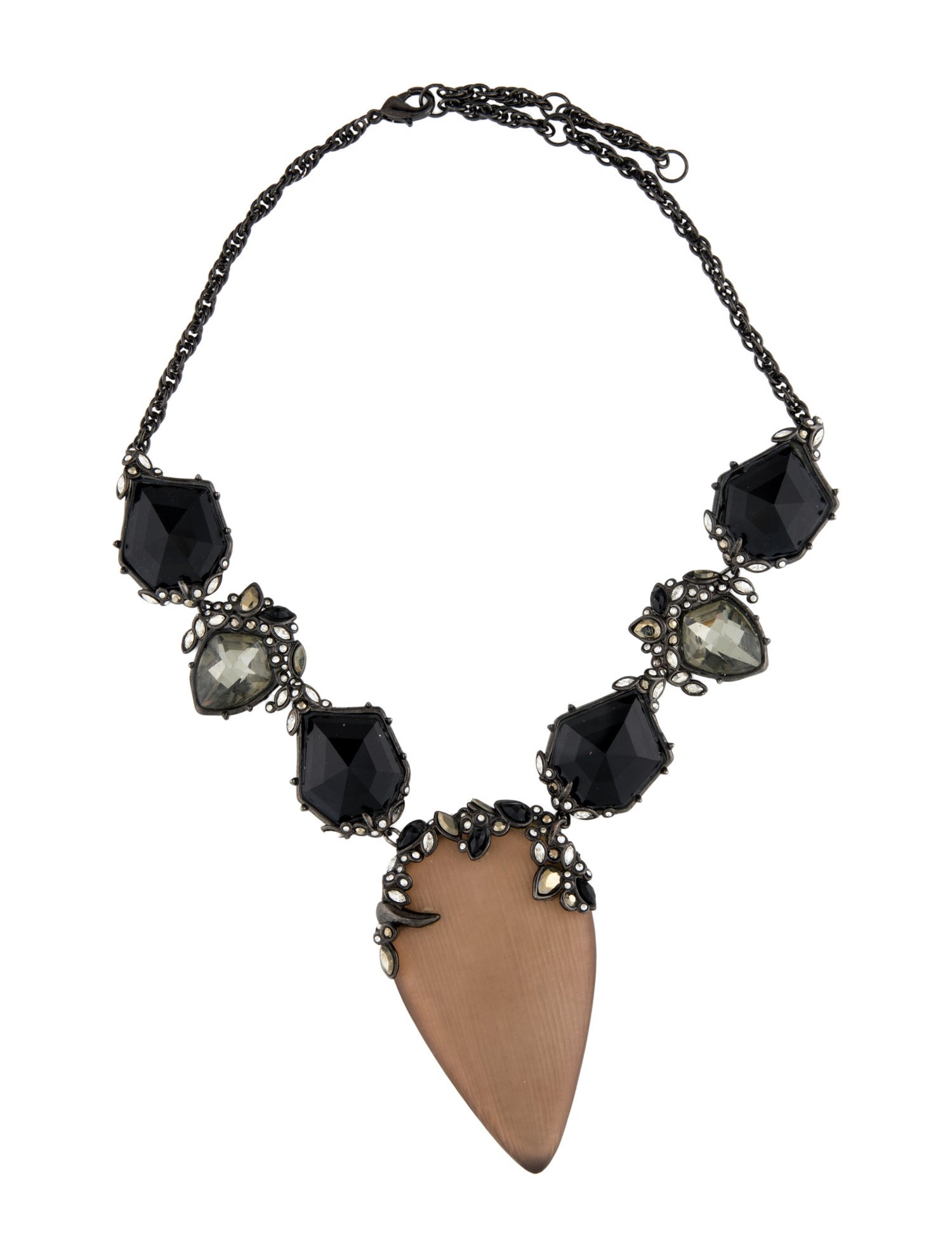 Alexis Bittar Lucite & Crystal Collar Necklace