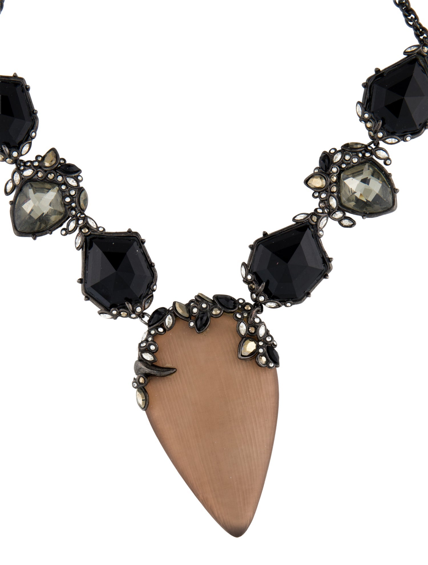 Alexis Bittar Lucite & Crystal Collar Necklace