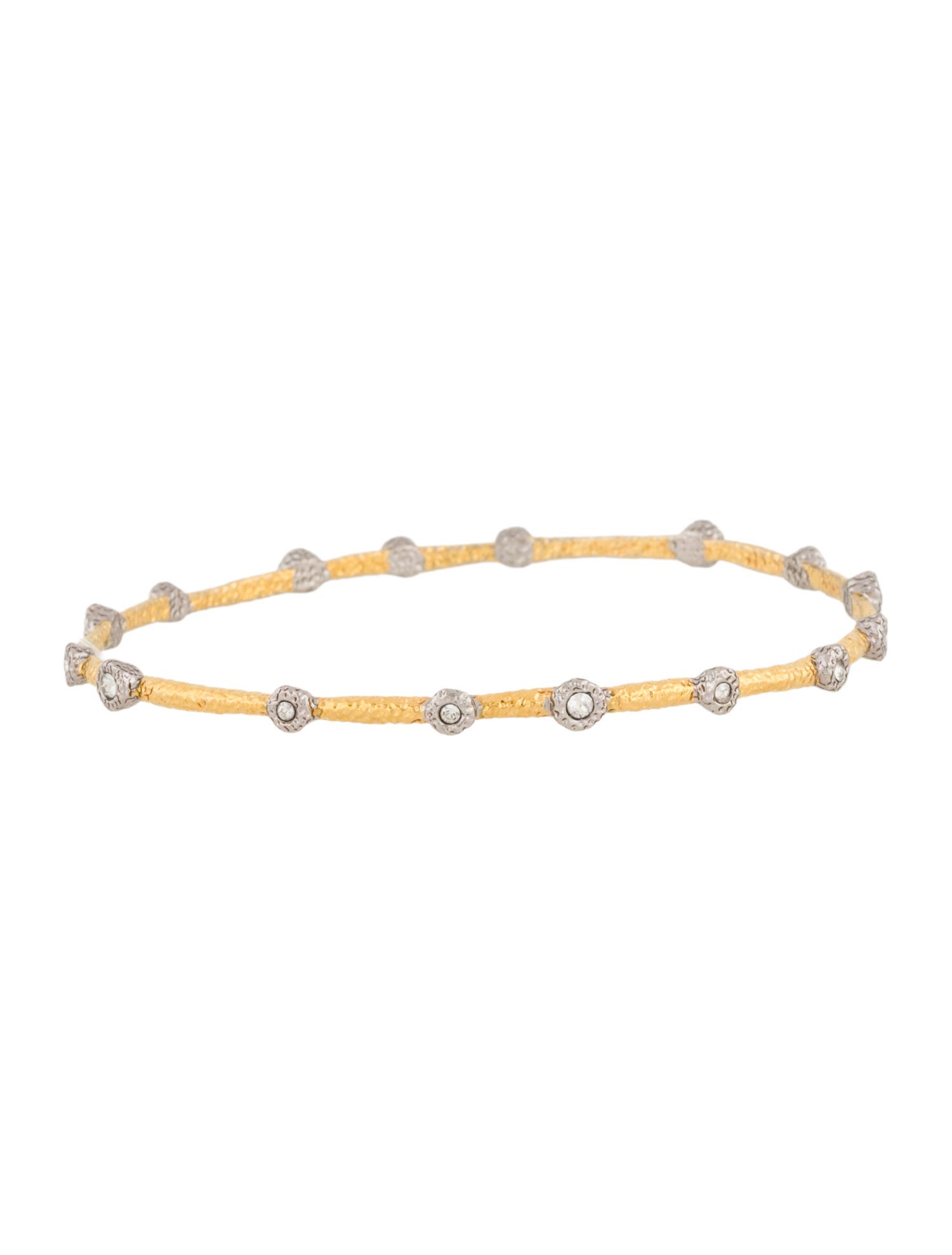 Alexis Bittar Crystal Two-Tone Bangle