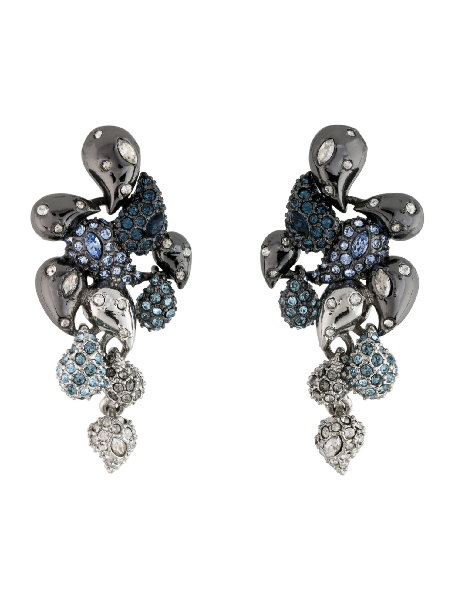 Alexis Bittar Crystal Ombre Paisley Drop Earrings