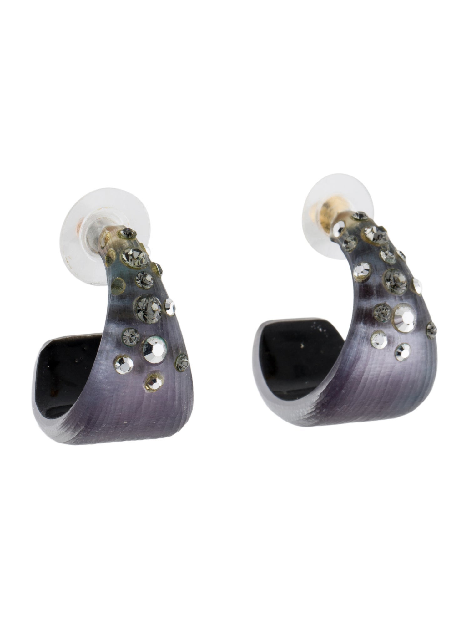 Alexis Bittar Crystal Dust Hoop Earrings