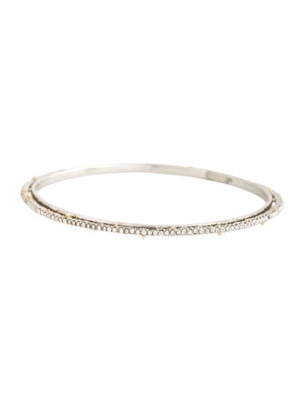 Alexis Bittar Crystal Encrusted Spiked Bangle Bracelet