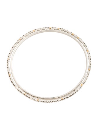 Alexis Bittar Crystal Encrusted Spiked Bangle Bracelet