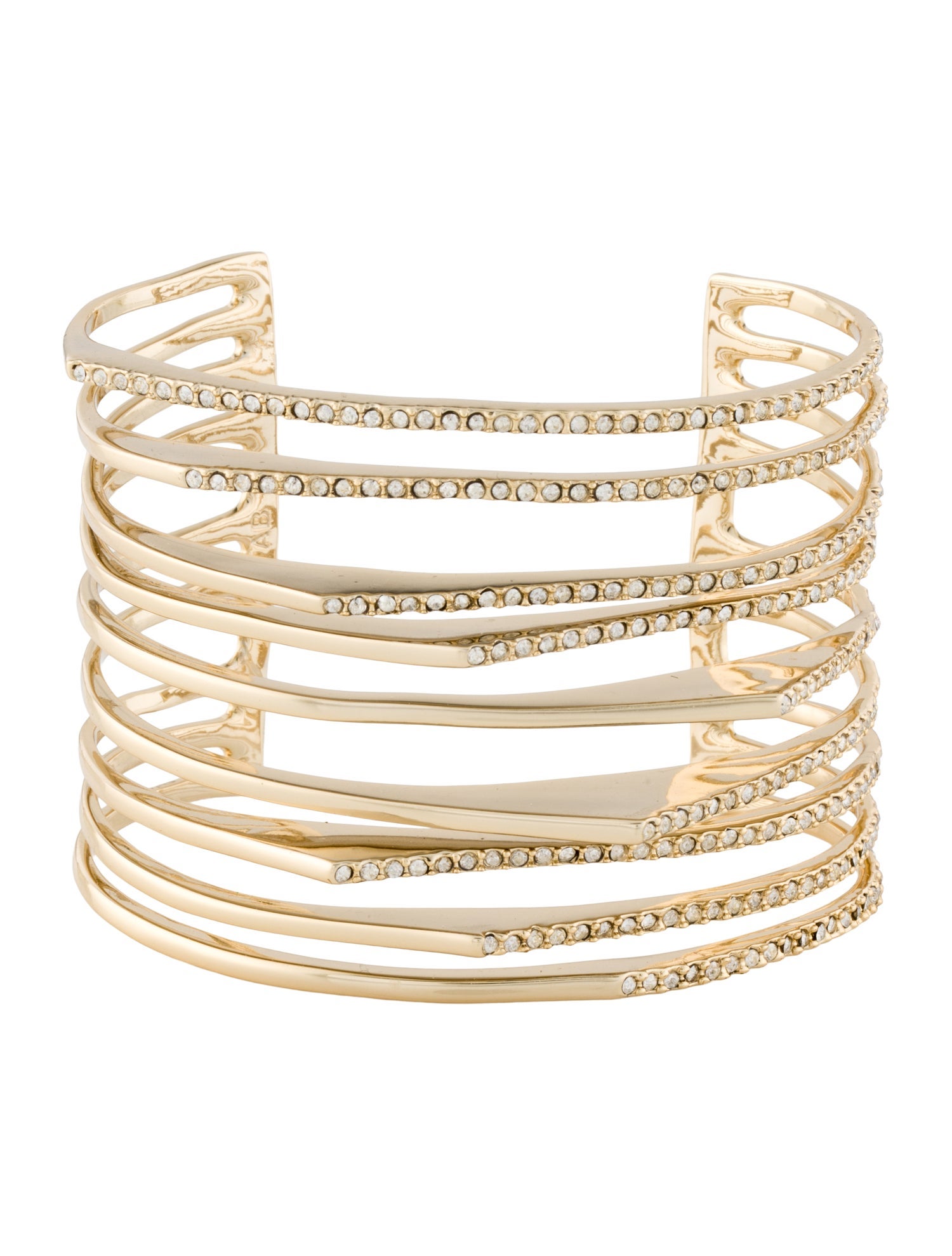 Alexis Bittar Crystal Origami Peeks Cuff