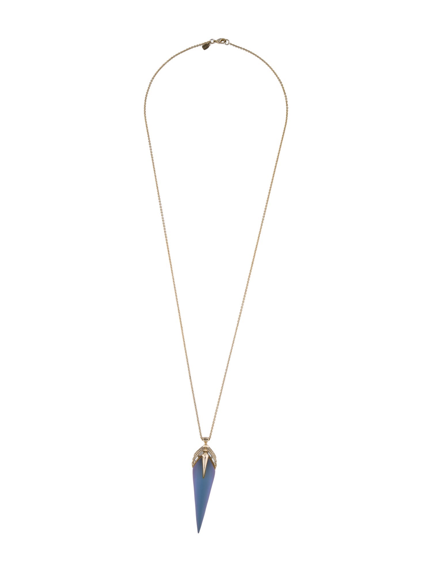 Alexis Bittar Crystal & Lucite Spear Pendant Necklace