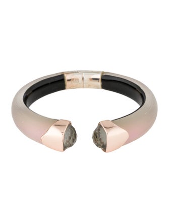 Alexis Bittar Lucite & Crystal Hinged Cuff Bracelet