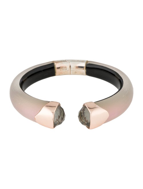 Alexis Bittar Lucite & Crystal Hinged Cuff Bracelet