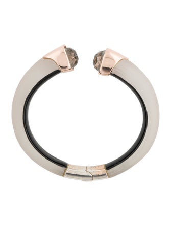 Alexis Bittar Lucite & Crystal Hinged Cuff Bracelet