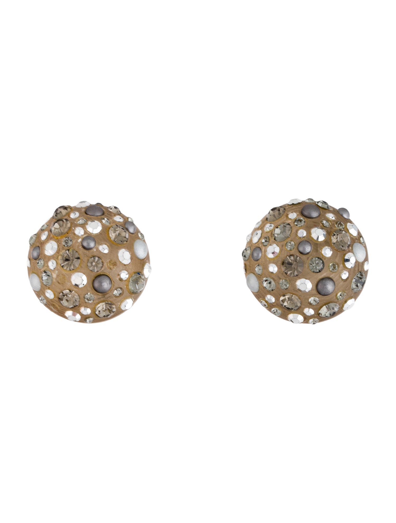 Alexis Bittar Faux Pearl, Crystal & Lucite Clip-On Earrings