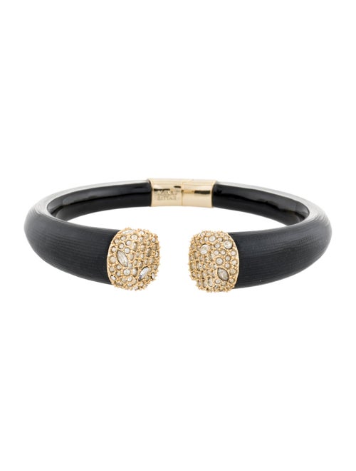 Alexis Bittar Crystal & Lucite Hinge Cuff Bracelet