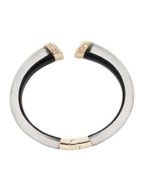 Alexis Bittar Crystal & Lucite Hinge Cuff Bracelet