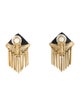 Alexis Bittar Crystal & Lucite Fringe Pyramid Clip-on Earrings