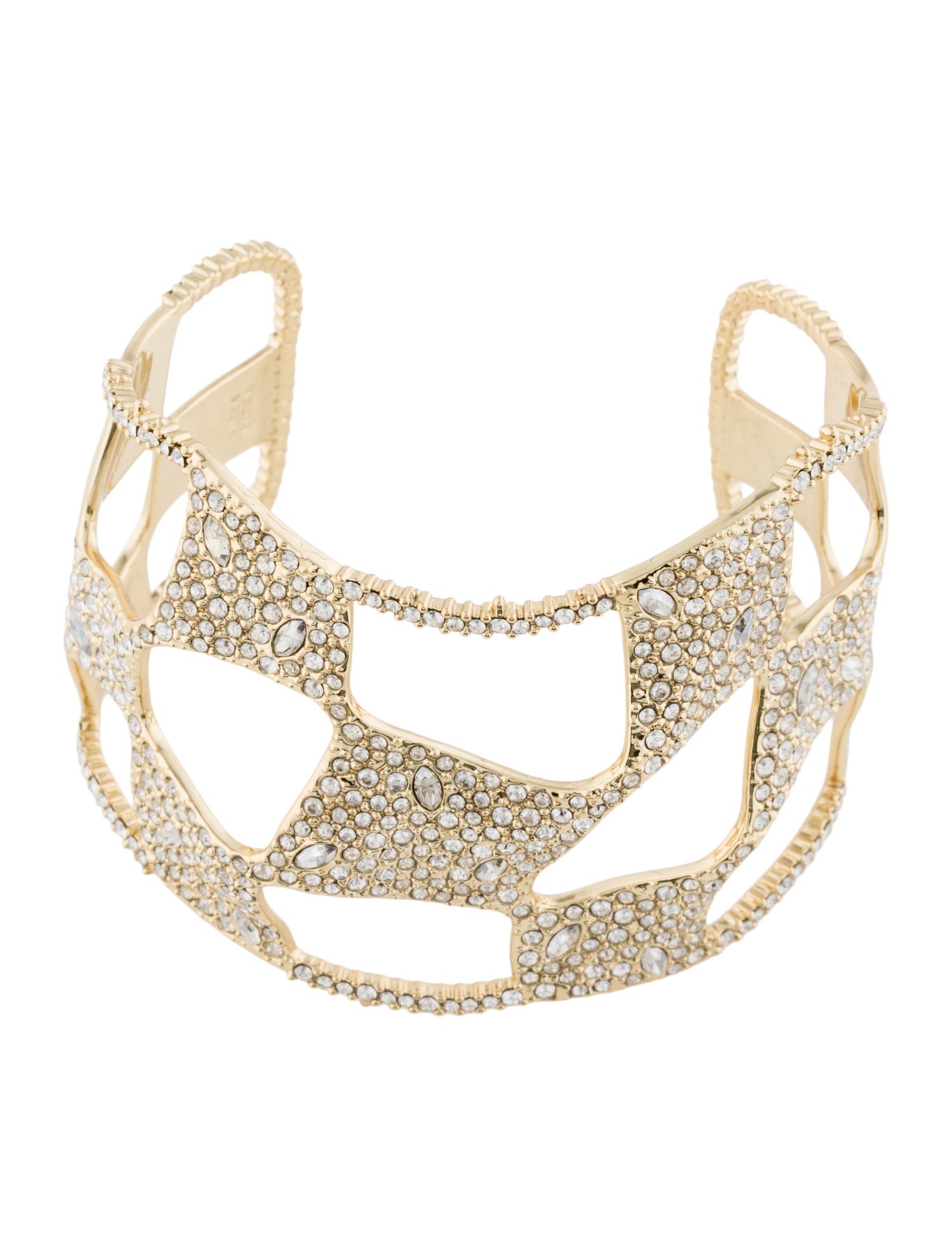 Alexis Bittar Crystal Checkerboard Cuff Bracelet