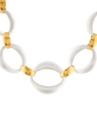 Alexis Bittar Lucite Link Collar Necklace