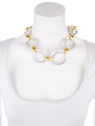 Alexis Bittar Lucite Link Collar Necklace