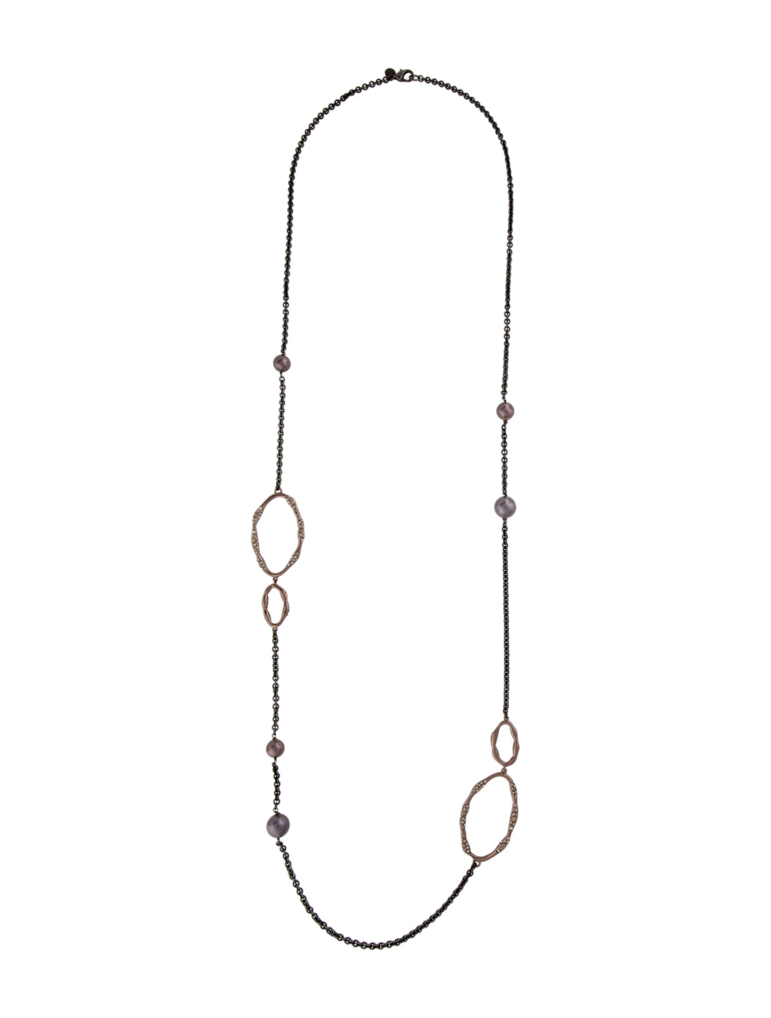 Alexis Bittar Crystal Encrusted & Pearl Beaded Necklace