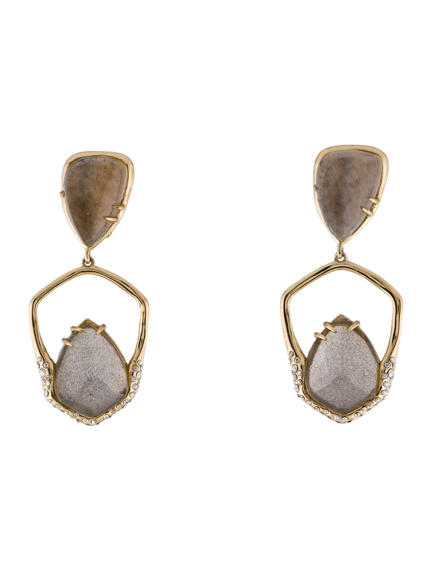 Alexis Bittar Crystal Encrusted Drop Earrings