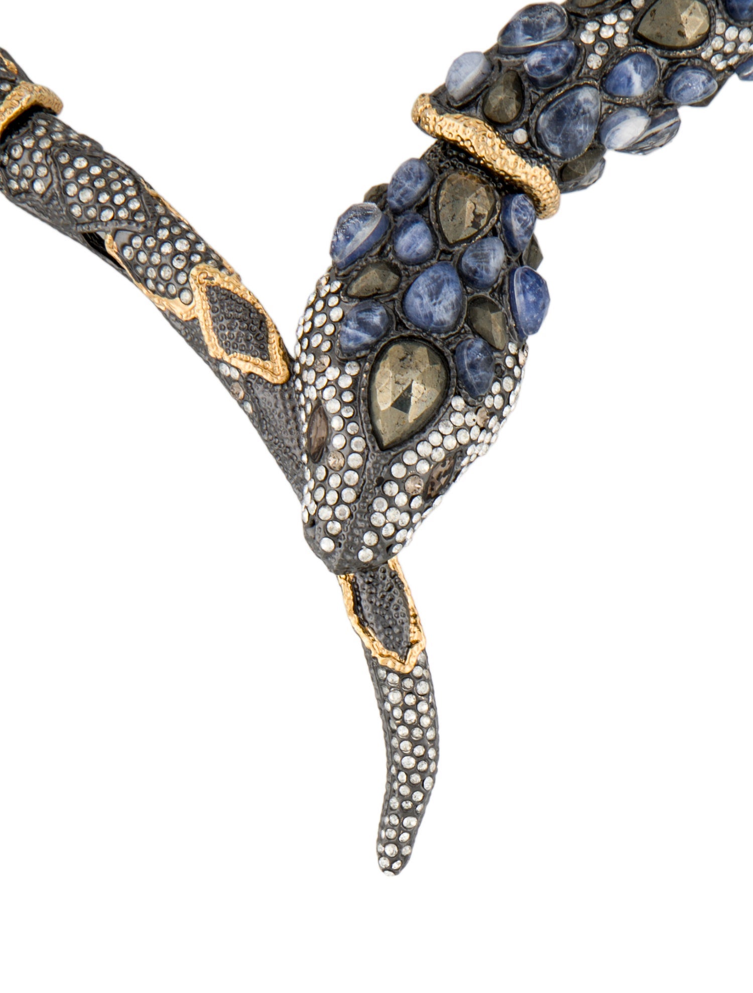 Alexis Bittar Multistone Jardin de Papillon Snake Collar Necklace