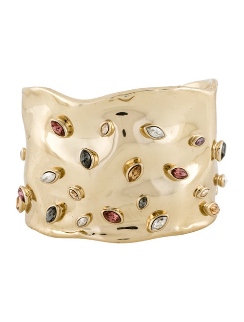 Alexis Bittar Crystal Crumpled Sputnik Cuff Bracelet
