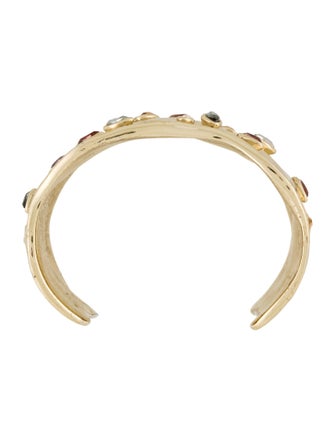 Alexis Bittar Crystal Crumpled Sputnik Cuff Bracelet