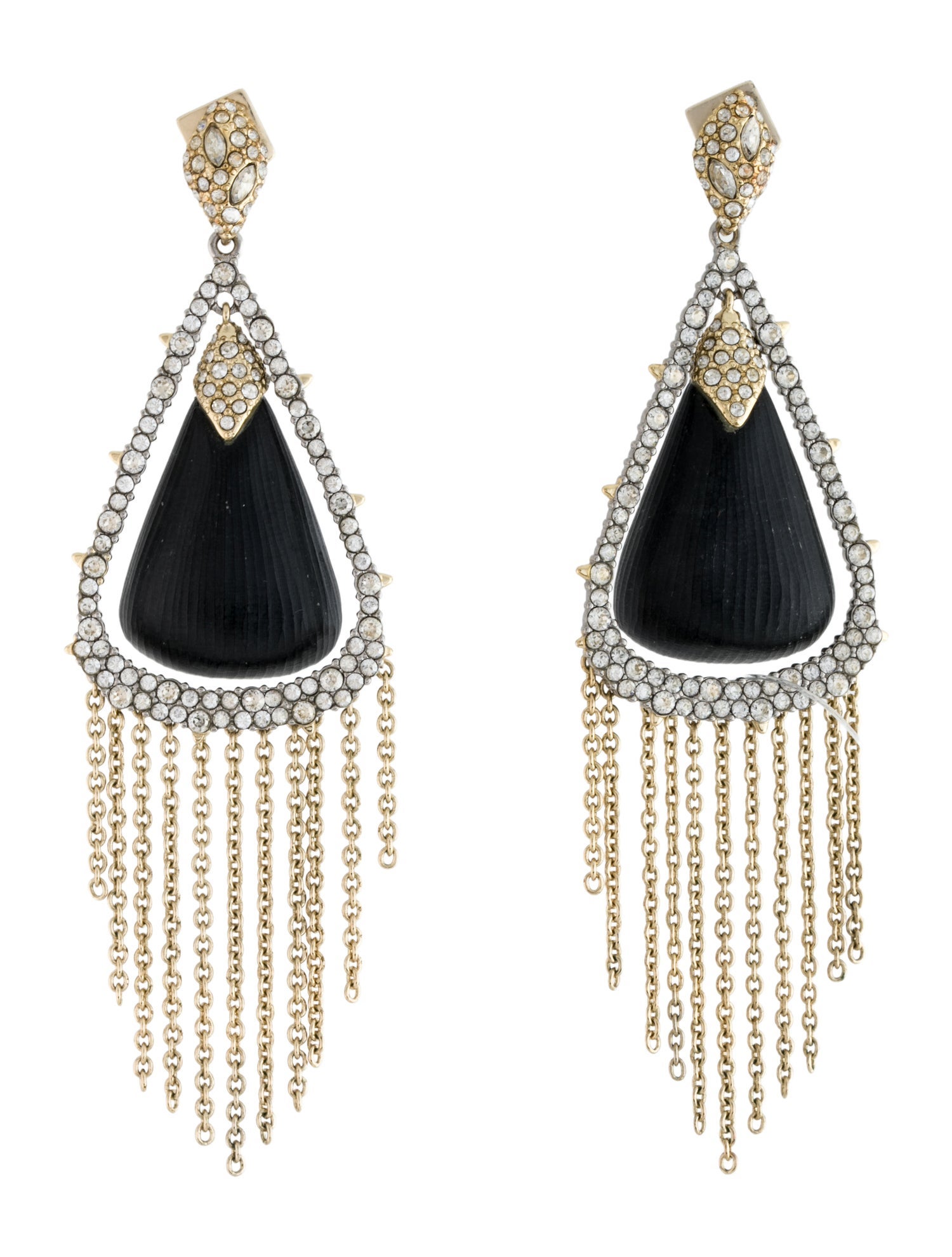 Alexis Bittar Lucite & Crystal Fringe Drop Earrings