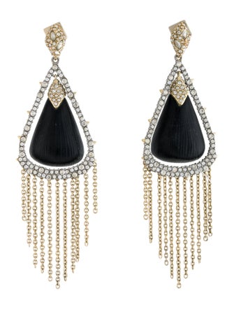 Alexis Bittar Lucite & Crystal Fringe Drop Earrings