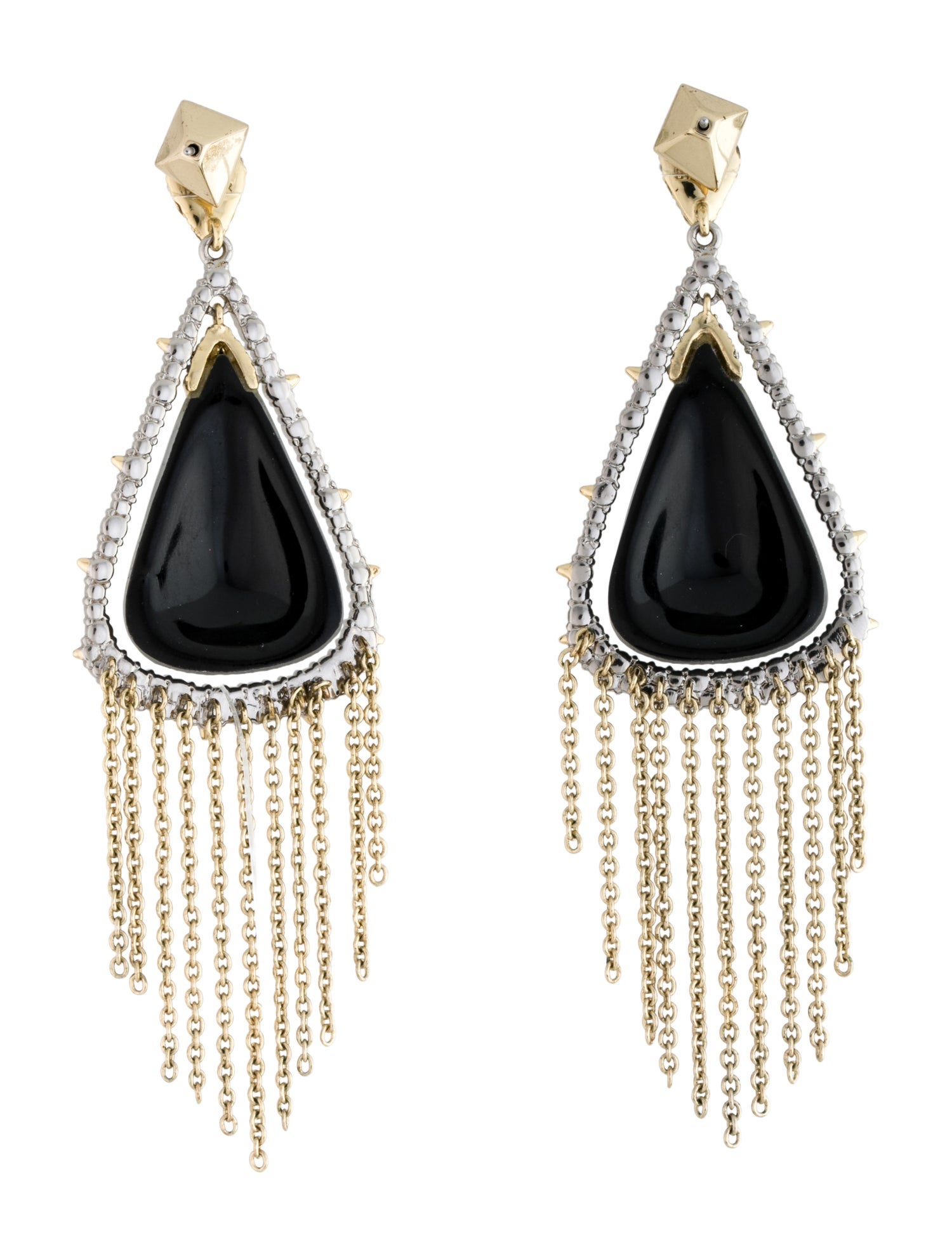 Alexis Bittar Lucite & Crystal Fringe Drop Earrings