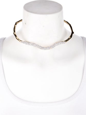 Alexis Bittar Solanales Crystal Skinny Collar Necklace