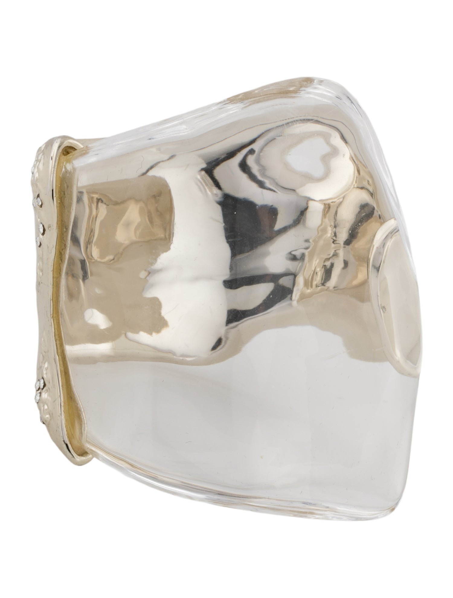 Alexis Bittar Lucite & Crystal Hinge Cuff Bracelet