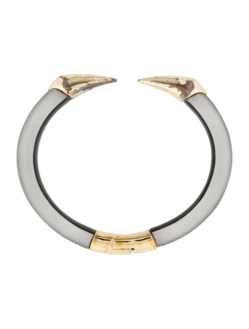 Alexis Bittar Mirrored Pyramid Lucite Brake Hinged Bracelet