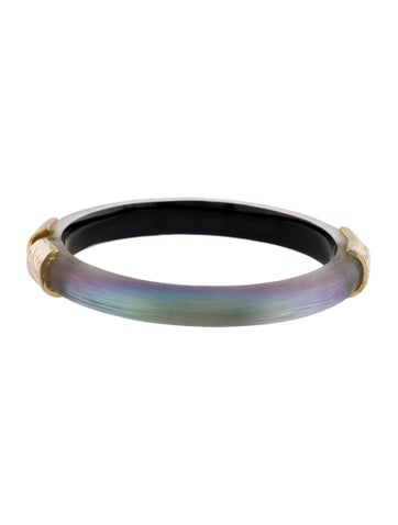 Alexis Bittar Bangle Capped Lucite Hinge Bracelet