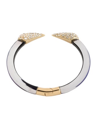 Alexis Bittar Crystal Encrusted Mirrored Hinge Cuff