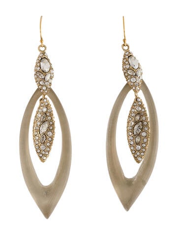 Alexis Bittar Drop Lucite & Crystal Earrings