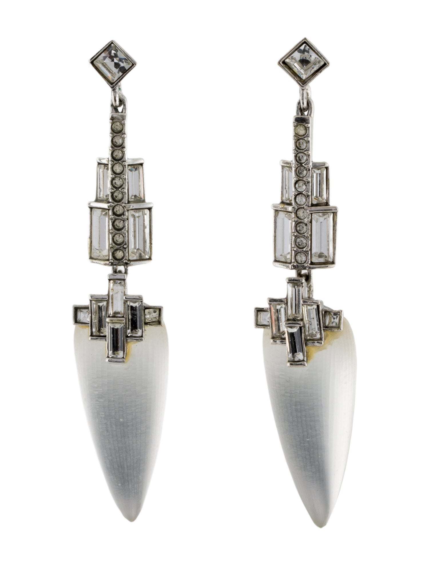 Alexis Bittar Lucite & Crystal Drop Earrings
