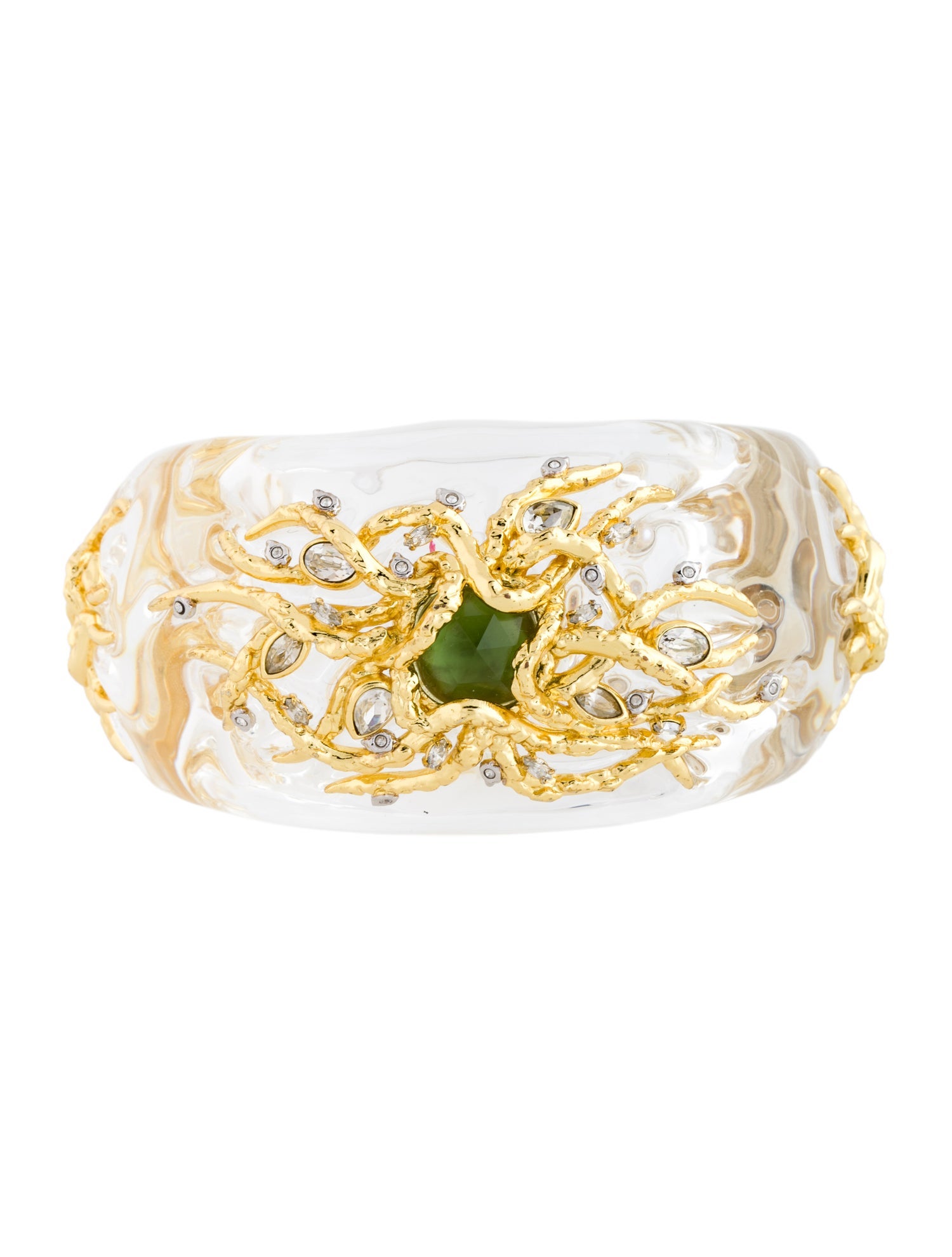 Alexis Bittar Lucite Liquid Vine Domed Hinge Bracelet