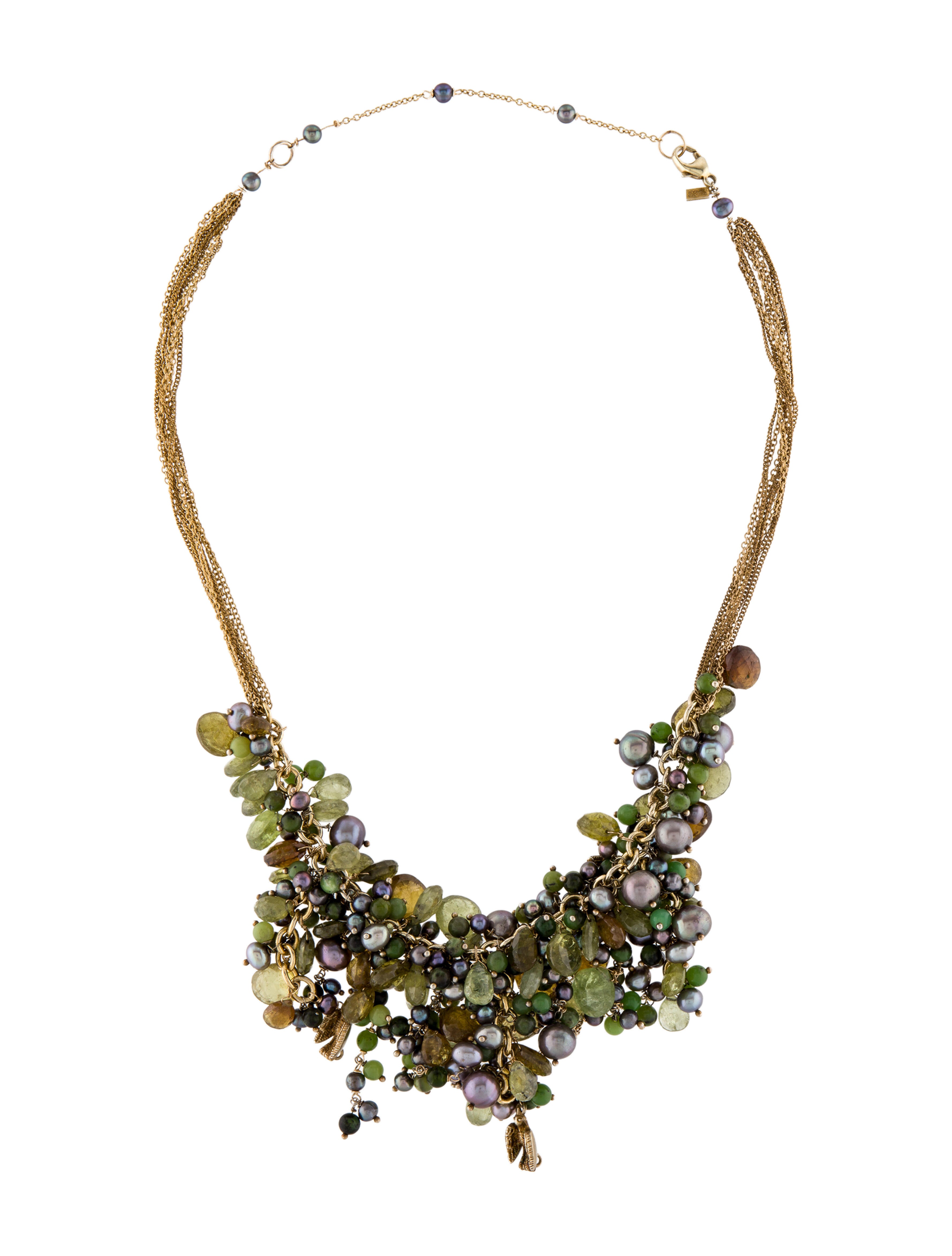 Alexis Bittar Dyed Pearl, Crystal & Multistone Collar Necklace