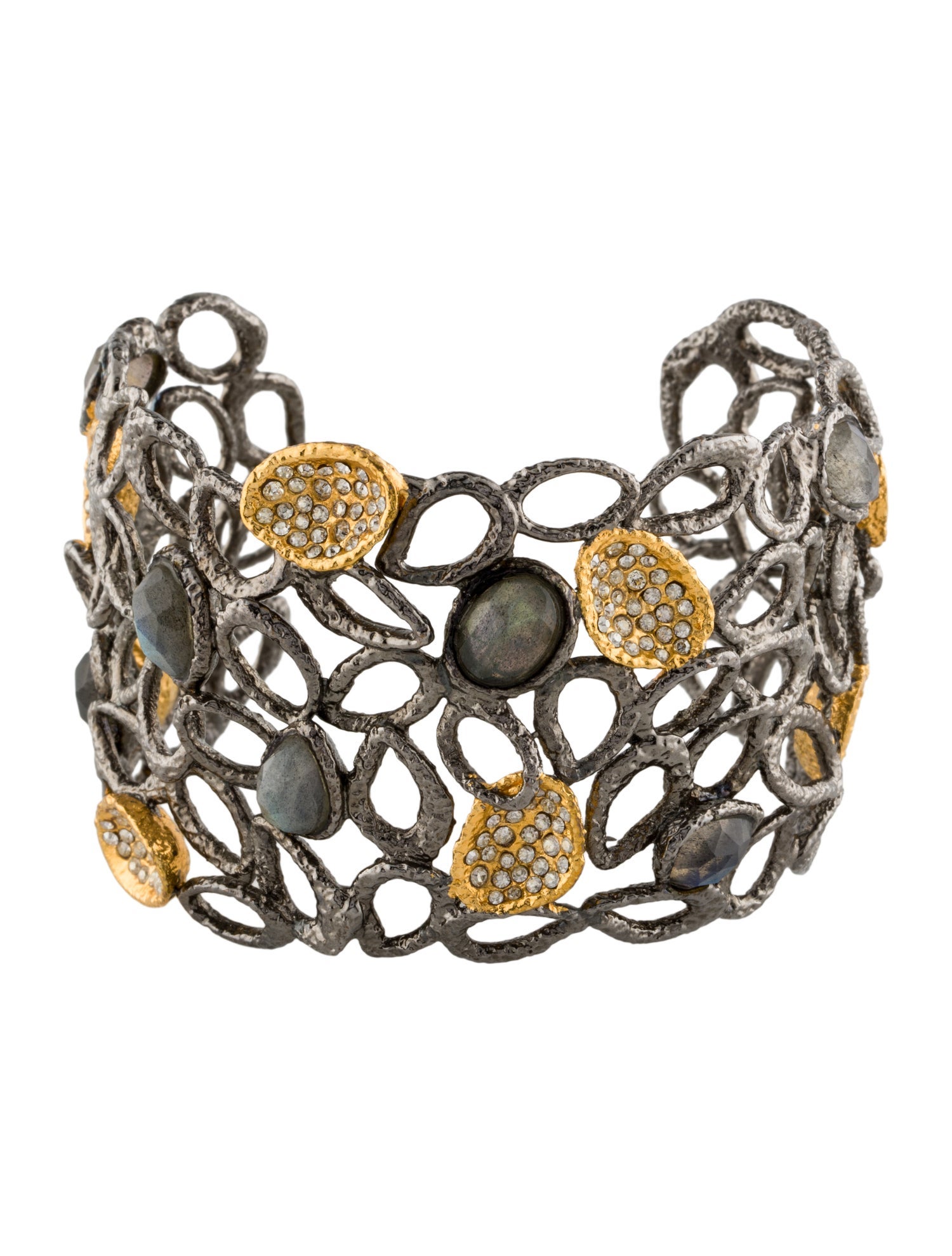 Alexis Bittar Crystal Siyabona Petal Cuff