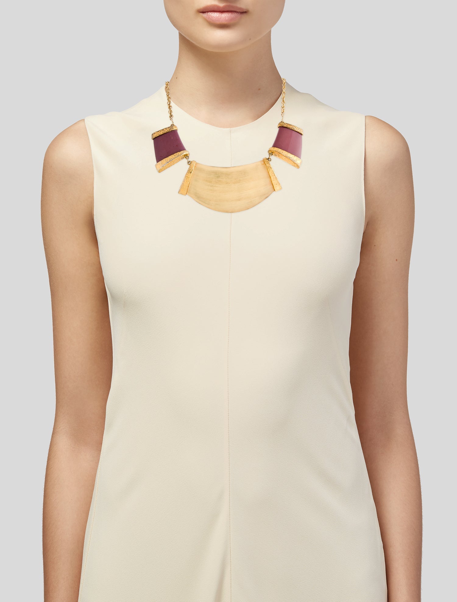 Alexis Bittar Lucite & Crystal Collar Necklace