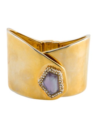 Alexis Bittar New Wave Crystal Hinge Cuff